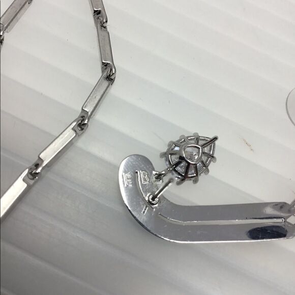 Teardrop Bar Link Dangle Earrings (G1) - Picture 7 of 7